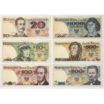 Set mit polnischen Banknoten von 1916 bis 1988, darunter die 100-mkp-Banknote mit dem General (11 Stück)