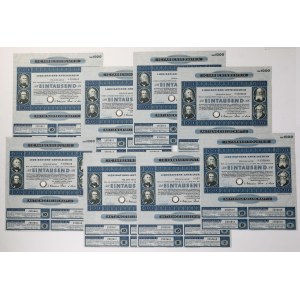 Germany, I.G. Farbenindustrie, 1,000 RM 1953 - set (8 pieces)