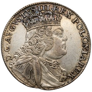 August III. Sas, Ort, Lipsko, 1754 n. l. – široká hlava