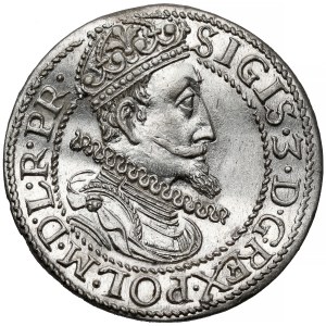 Zygmunt III Waza, Ort Gdańsk 1614 - PIĘKNE lustro - małe cyfry