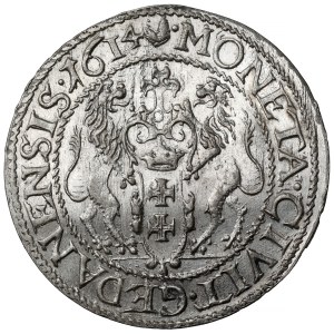 Zygmunt III Waza, Ort Gdańsk 1614 - PIĘKNE lustro - małe cyfry