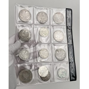 2 zlote, 5 zlotych, and 10 zlotych, 1924–1936 — set (13 pieces)