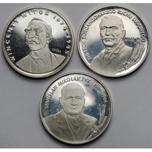 10 zlotych and 1,000 zlotys, 1984–1996, Witos and Mikołajczyk – set (3 pieces)