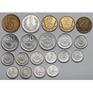 5 groszy - 2 złote 1961-1983 - zestaw (20szt)