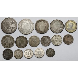 Europa, hauptsächlich Silbermünzen – Set (16 Stück)