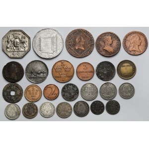 Coin Set: Mainly European Coins + One Token (25 pieces)