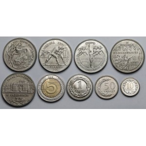 2 złoty del 1995 + monete circolanti - set (9 pezzi)