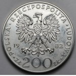 200 złotych 1982 Jan Paweł II - stempel zwykły - z etui