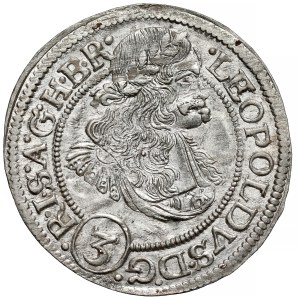 Silesia, Leopold I, 3 kreuzer, 1670 SHS, Wrocław
