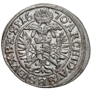Silesia, Leopold I, 3 kreuzer, 1670 SHS, Wrocław