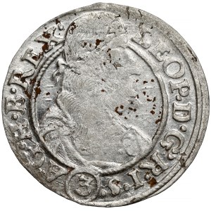Śląsk, Leopold I, 3 krajcary 1665 SHS, Wrocław