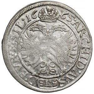 Śląsk, Leopold I, 3 krajcary 1665 SHS, Wrocław
