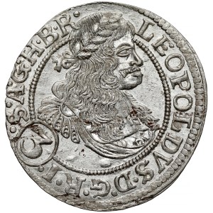 Silesia, Leopold I, 3 kreuzer, 1670 SHS, Wrocław