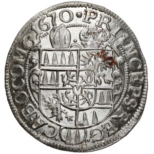 Austria, Karol II z Lichtenstein, 3 krajcary 1670, Ołomuniec