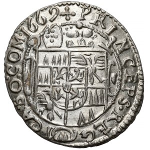 Austria, Charles II of Liechtenstein, 3 kreuzer, 1669, Olomouc