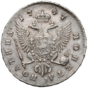 Russland, Elisabeth, Poltina 1747 ММД, Moskau – SELTENES Prägejahr