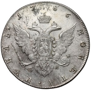 Russie, Catherine II, rouble de 1786 ЯА, Saint-Pétersbourg