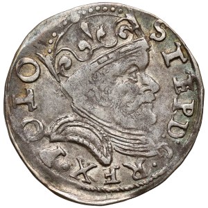 Stefan Batory, Trojak Poznań 1586 - POTO - data z lewej