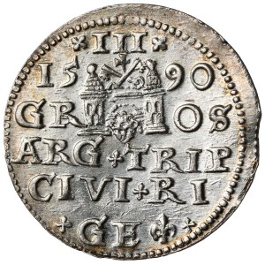 Zygmunt III. Vasa, Trojak z Rigy, 1590