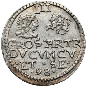Kurlandia, Wilhelm Kettler, Trojak Mitawa 1598 - CV