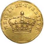 August III Sas, ZŁOTY żeton koronacyjny wagi 2 dukatów 1734, Drezno