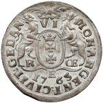 August III Sas, Szóstak Gdańsk 1763 REOE - piękny