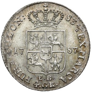 Poniatowski, 1787 EB Złotówka—beautiful