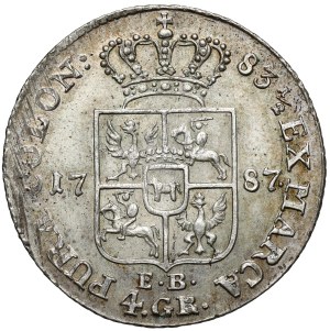 Poniatowski, Złotówka 1787 EB - piękna
