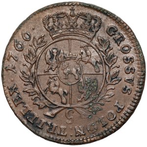 Poniatowski, Trojak 1766 g, Kraków - zbrojarz