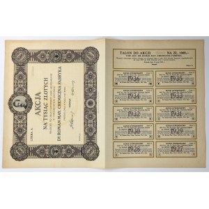 Dr. ROMAN MAY Chemical Factory, 1,000 zł, 1927 – unnumbered form