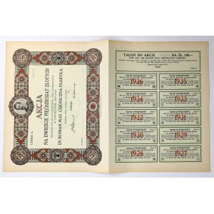 Dr. ROMAN MAY Chemical Factory, 250 zł, 1927—unnumbered form