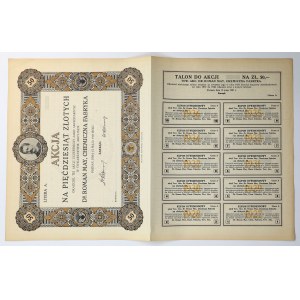 Fabbrica chimica del Dr. ROMAN MAY, 50 zł 1927 - modulo senza numero