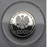10,000 zlotys, 1988, John Paul II—a slender cross