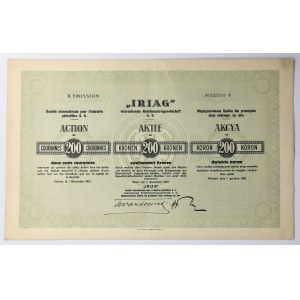 IRIAG International Company for Industry and Rock Oil, Em. 2, 200 kr, 1921