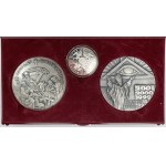 Medals and 10 zlotych coins from 2000 - Millennium - set (3 pieces)
