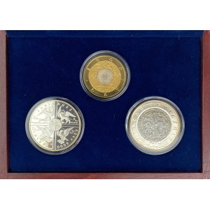2 e 10 zloty del 2000 - in confezione MW - set (3 pezzi)
