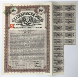 Gdańsk, Tobacco Monopoly, 1.0000 pounds, 1927