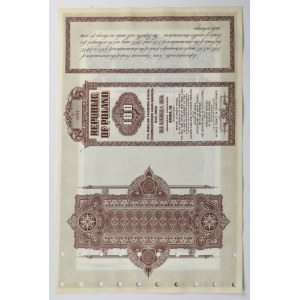 3% Stabilization Loan Series Dollar Bond, $100 Bond, 1937