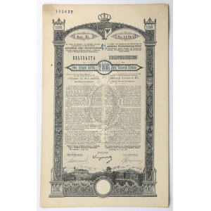 Kingdom of Galicia ... 4% Interest-Bearing Bond, 1893 - 2,000 kr