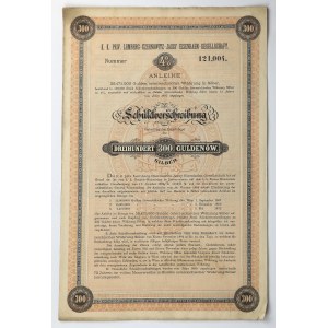 Lviv–Cheniovtsi–Iasi Railway, 4% 300-gulden bond, 1884 — tax-exempt issue