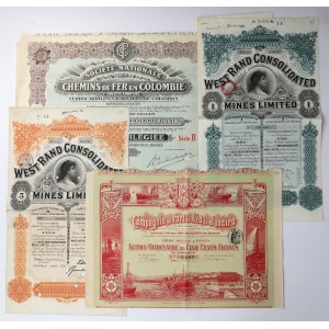 Brazil, Colombia, and South Africa - Set of Securities (4 pieces)