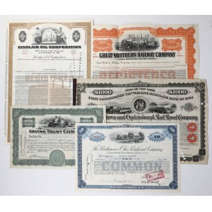 USA, set of securities (5 items)