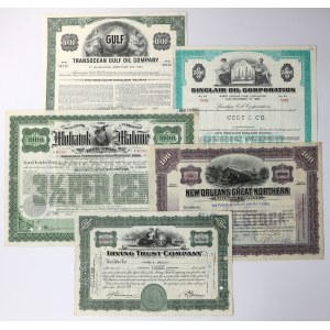 USA, set of securities (5 items)