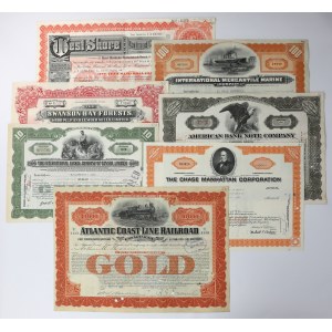 United States, set of securities (7 items)