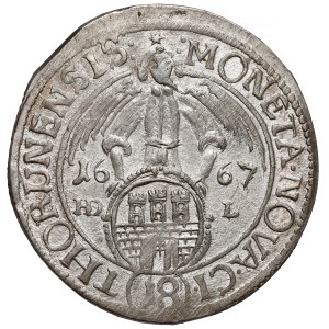Jan II Kazimierz, Ort Toruń 1667 - piękny - RZADKOŚĆ