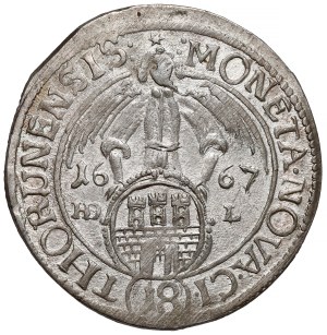 Jan II Kazimierz, Ort Toruń 1667 - piękny - RZADKOŚĆ
