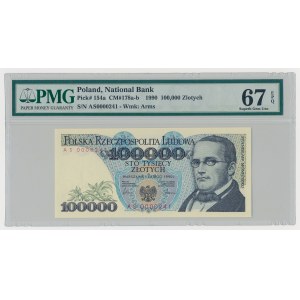 100,000 PLN 1990 - AS 0000241 - low 3-digit number