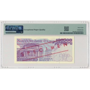 100.000 Zloty 1993 – MUSTER – A 0000000 – Nr. 0497
