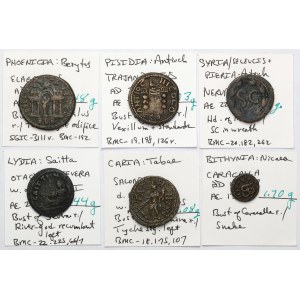 Impero Romano, province, monete di bronzo - set (6 pezzi)