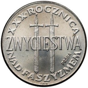 Probeprägung NIKEL 200 Złoty 1975 Sieg über den Faschismus – 2 Schwerter